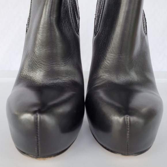SOLD Alexander Wang Black Platform Anabela Bootie Sz 38 - Picture 4 of 16